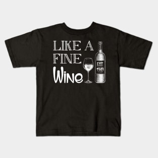 Fine Like A Wine Est 1949 70th Birthday Gift Kids T-Shirt